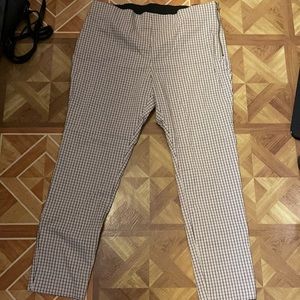 Plaid Straight Pants